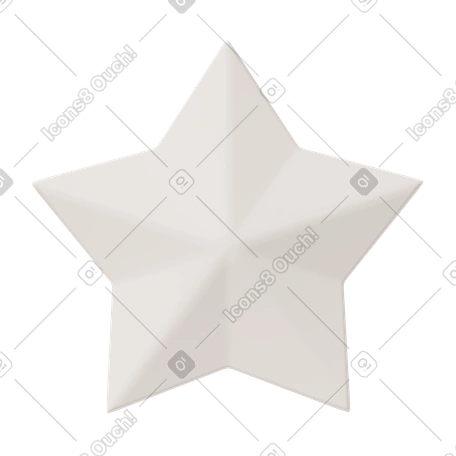 デコレーション Casual life スタイルの 3D White star のイラストをPNG、SVG形式でダウンロード