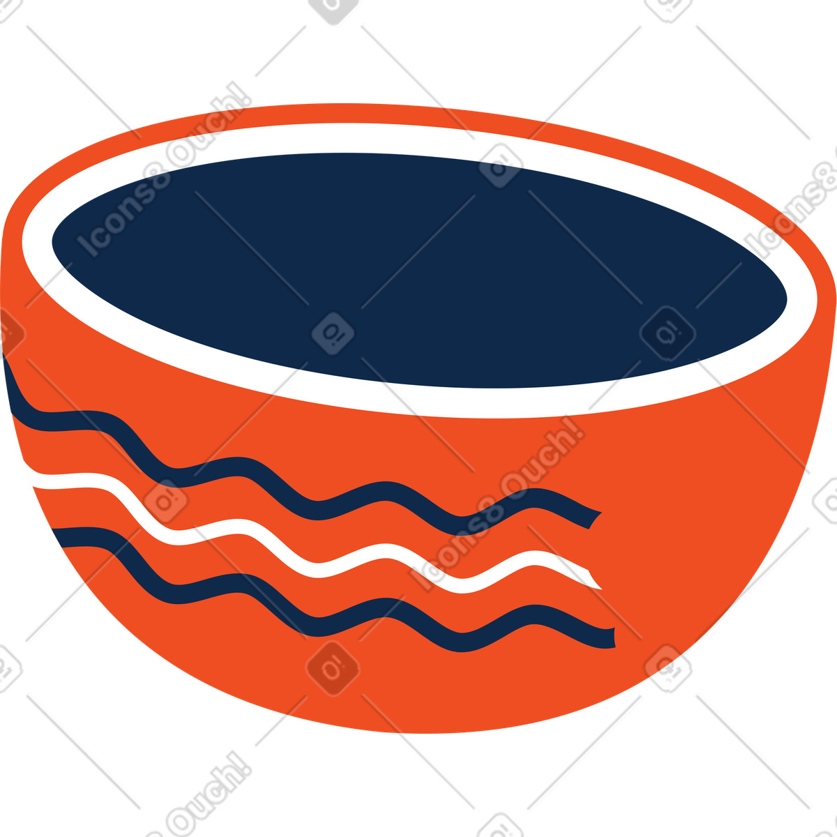 Ilustração de Tigela em no estilo Flame para baixar em PNG, SVG