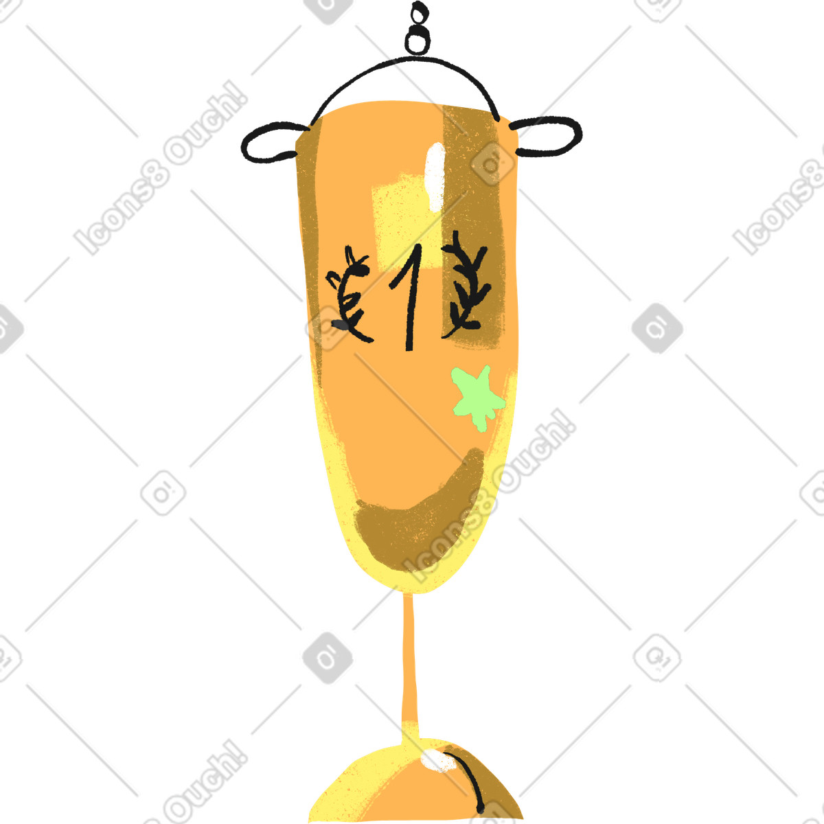 Fabulous 스타일의 상금 컵 일러스트레이션 PNG, SVG 다운로드