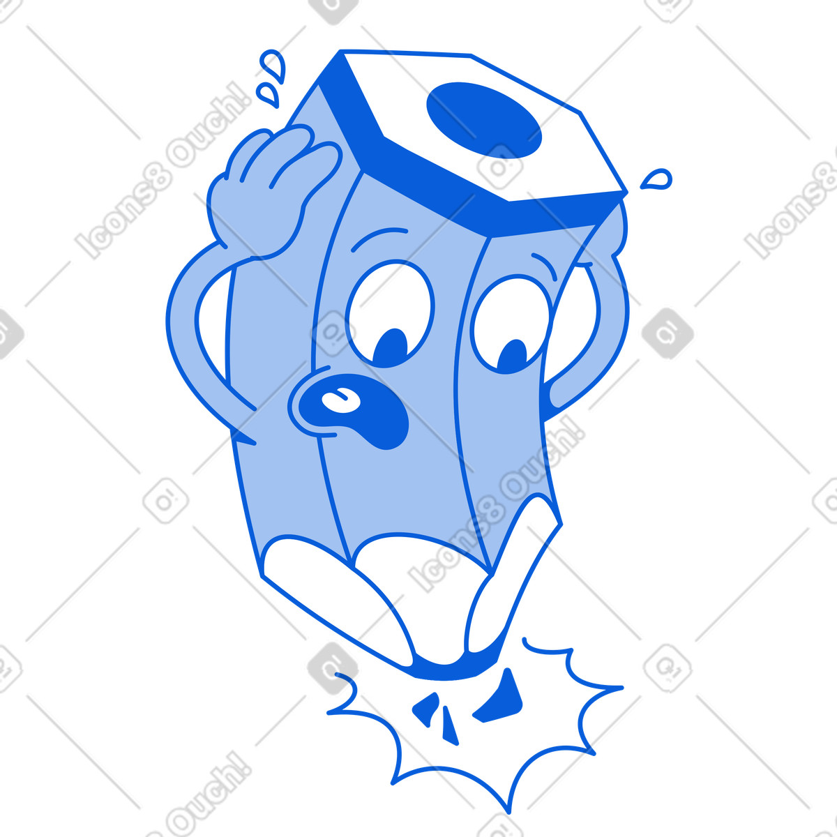 Pencil with a broken lead illustration representing a fatal error concept in SVG GIF clipart