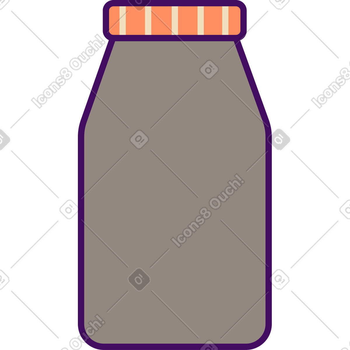 Flasche-Illustration im Simplistic-Stil als Download in PNG, SVG