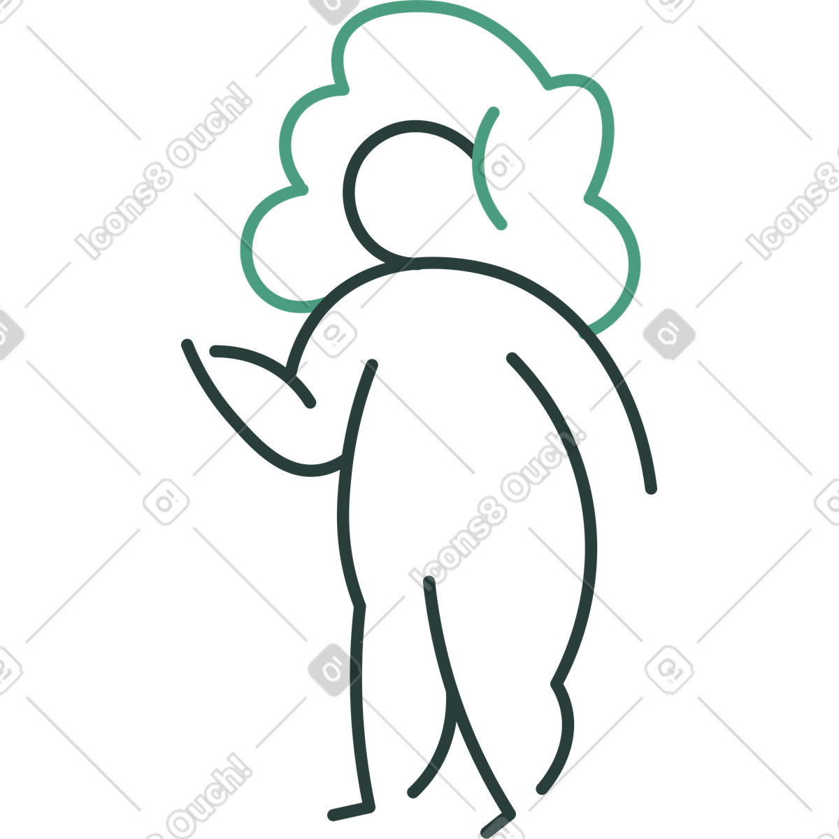 Иллюстрация Ребенок стоит в стиле Macaroni — скачать в форматах PNG, SVG