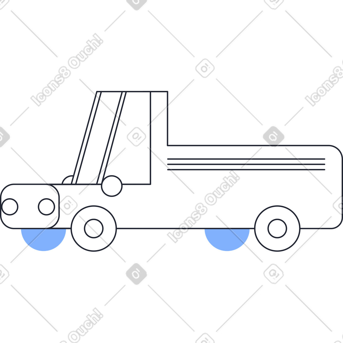 Car illustration in Pablita style download in PNG, SVG