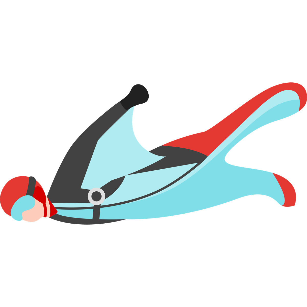 Wingsuit illustrazione in stile Fogg scarica in PNG, SVG