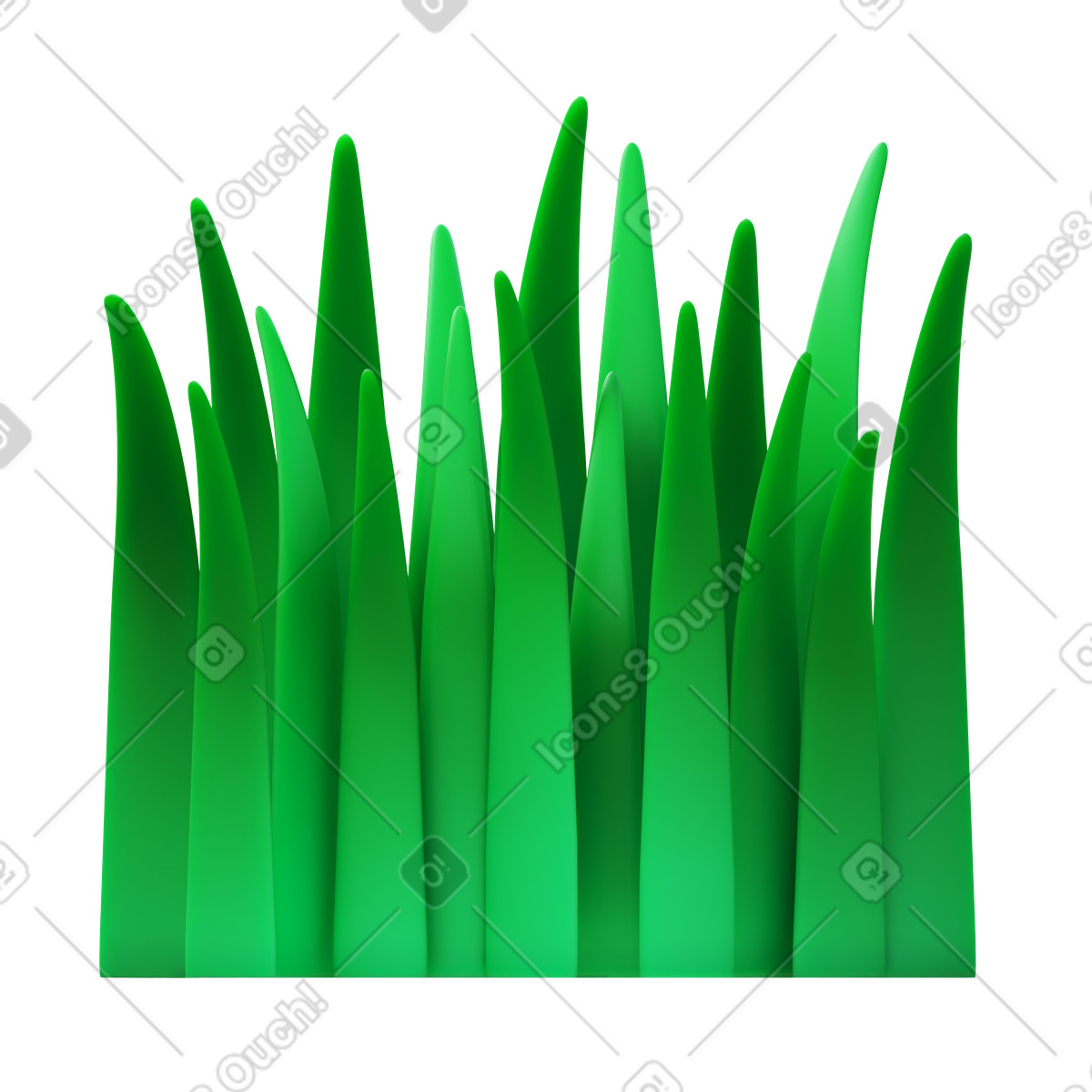 下载 3D Fluency 风格的 Grass 插画，支持 PNG、SVG 格式