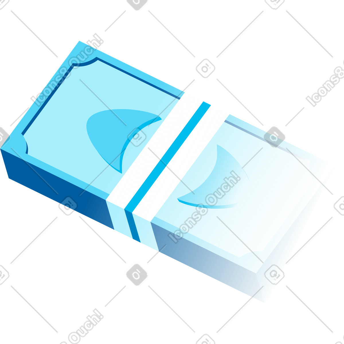 Bündel geld-Illustration im Icy-Stil als Download in PNG, SVG
