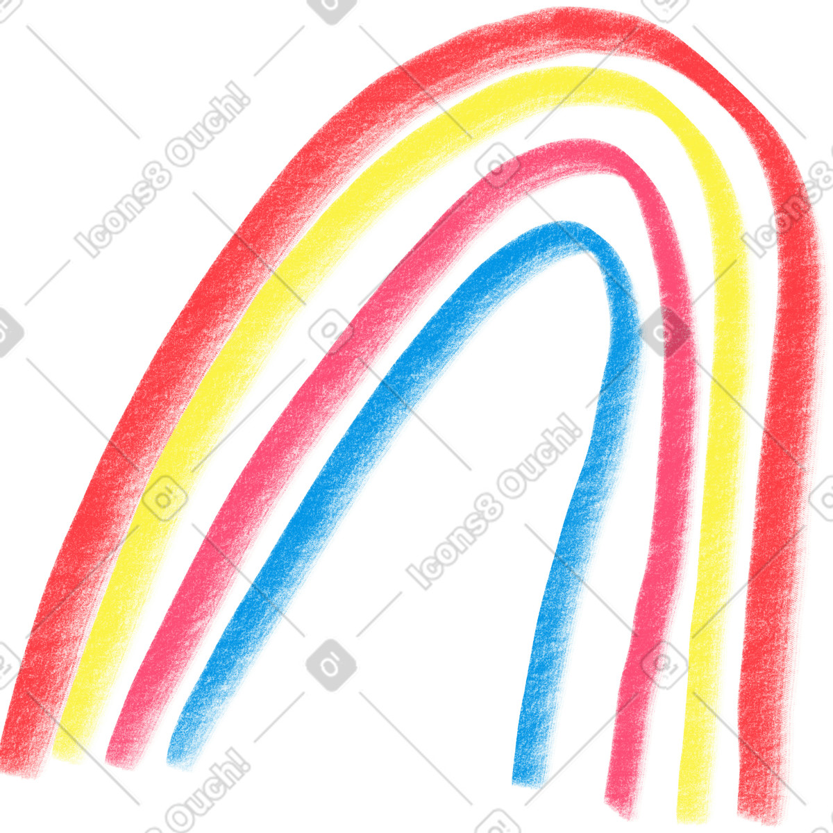 Doodle スタイルの Small rainbow のイラストをPNG、SVG形式でダウンロード