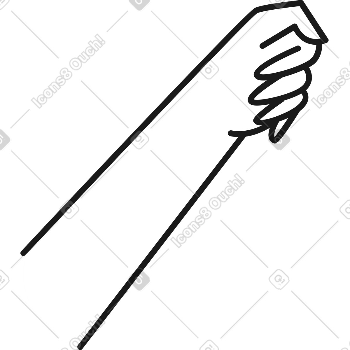 Holding hand illustration in Taxi style download in PNG, SVG