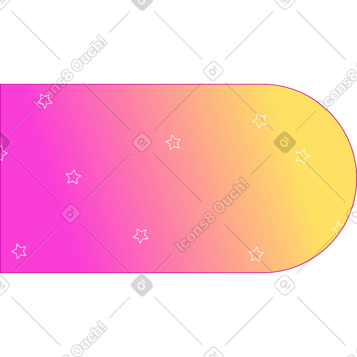 Pink background with stars illustration in Rainbow style download in PNG, SVG