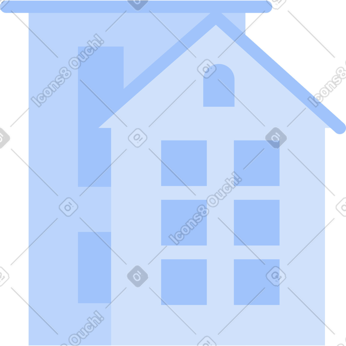 Ilustração de Casa em no estilo Clip para baixar em PNG, SVG
