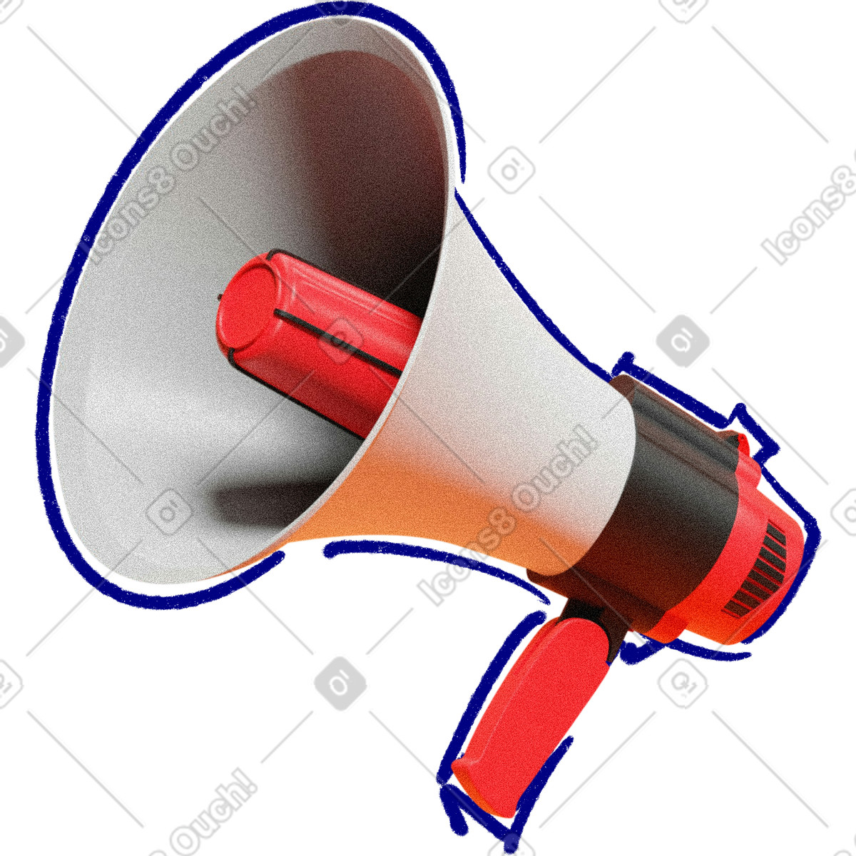 Megaphon-Illustration im Energy-Stil als Download in PNG, SVG