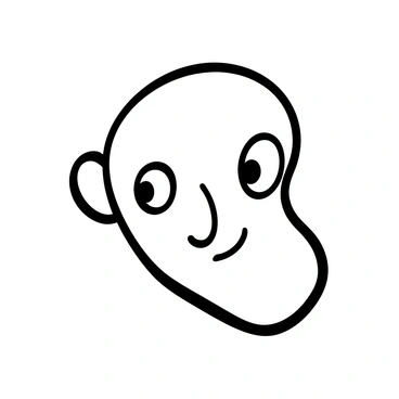 A minimalist face illustration using only a few vector lines