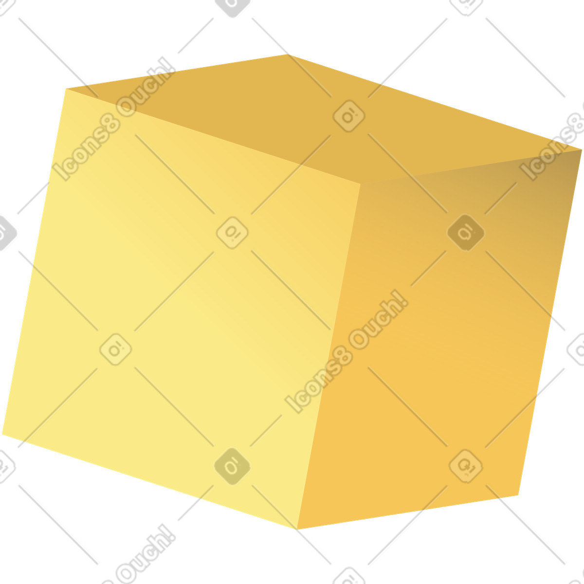 Ilustração de Cubo em no estilo Levels para baixar em PNG, SVG