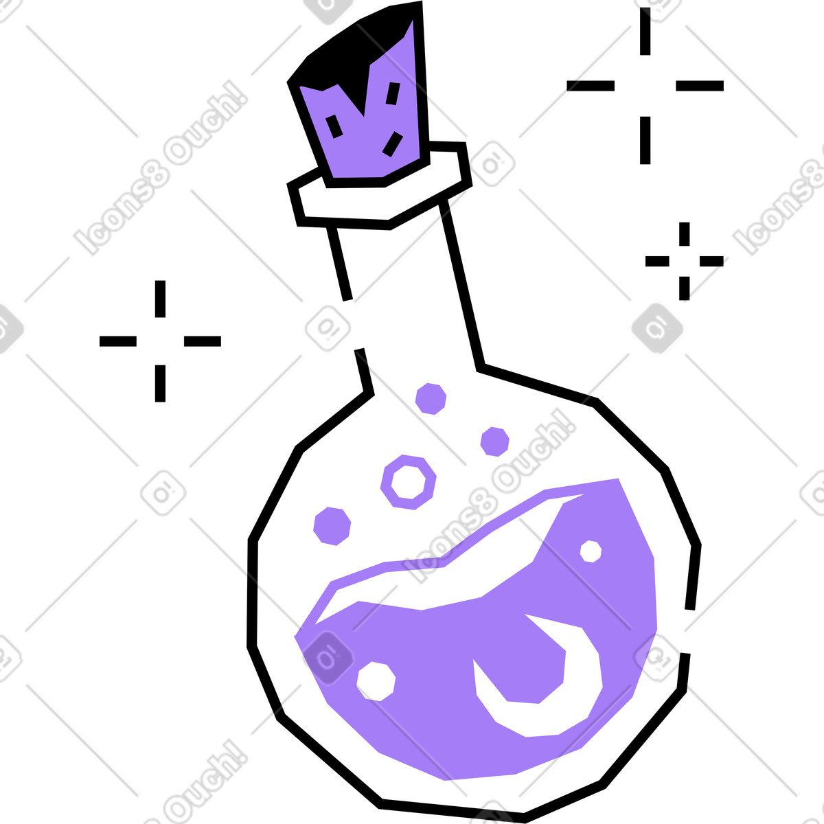 Amethyst 스타일의 물약 일러스트레이션 PNG, SVG 다운로드