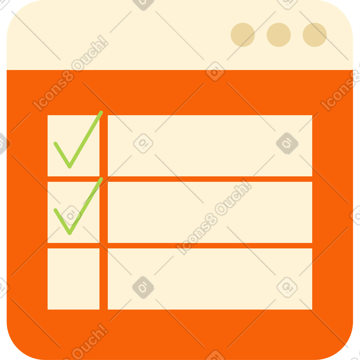 Listensymbol-Illustration im Catchy-Stil als Download in PNG, SVG