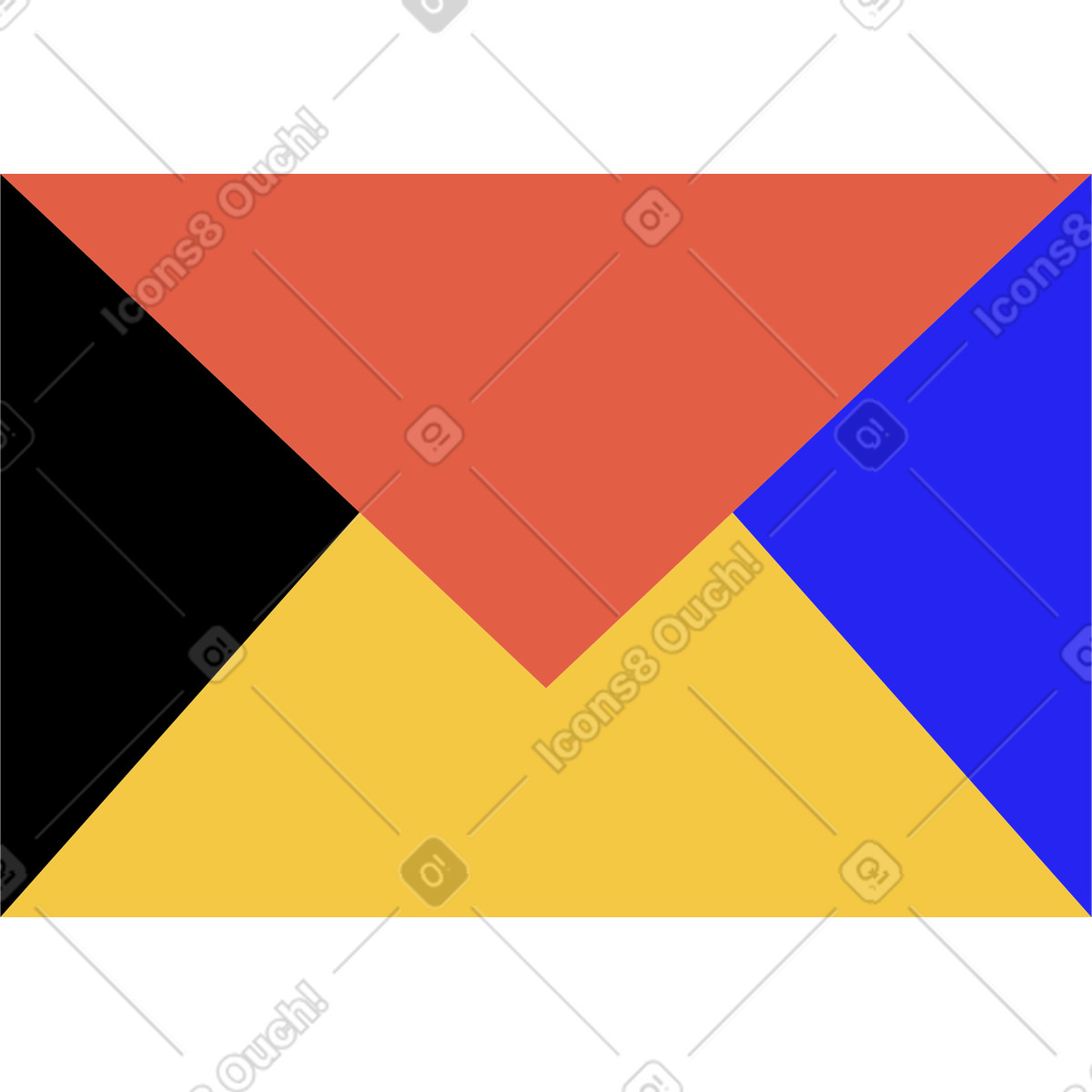 Flat スタイルの 閉じた封筒 のイラストをPNG、SVG形式でダウンロード