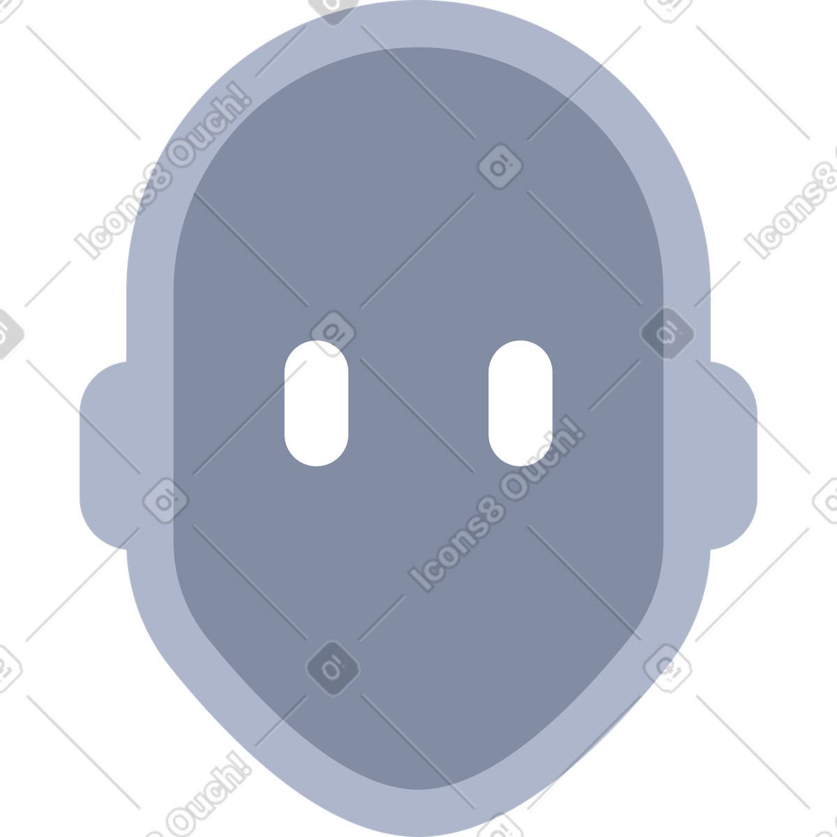 Robot head, ai assistant illustration in System style download in PNG, SVG
