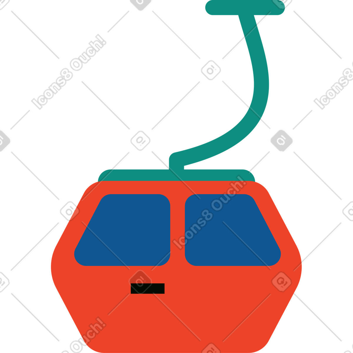 Ilustração de Cabine teleférico em no estilo Polar para baixar em PNG, SVG