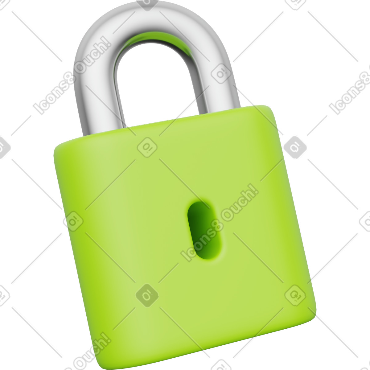 Ilustração de Padlock security symbol representing data protection and online privacy concept em no estilo 3D Playful para baixar em PNG, SVG