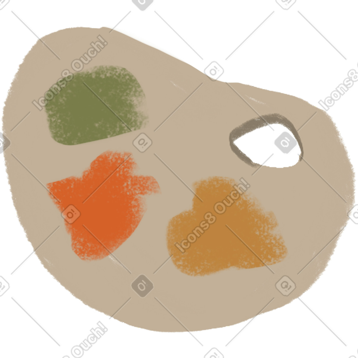 Illustration Palette with paints dans le style Lumiere à télécharger aux formats PNG, SVG