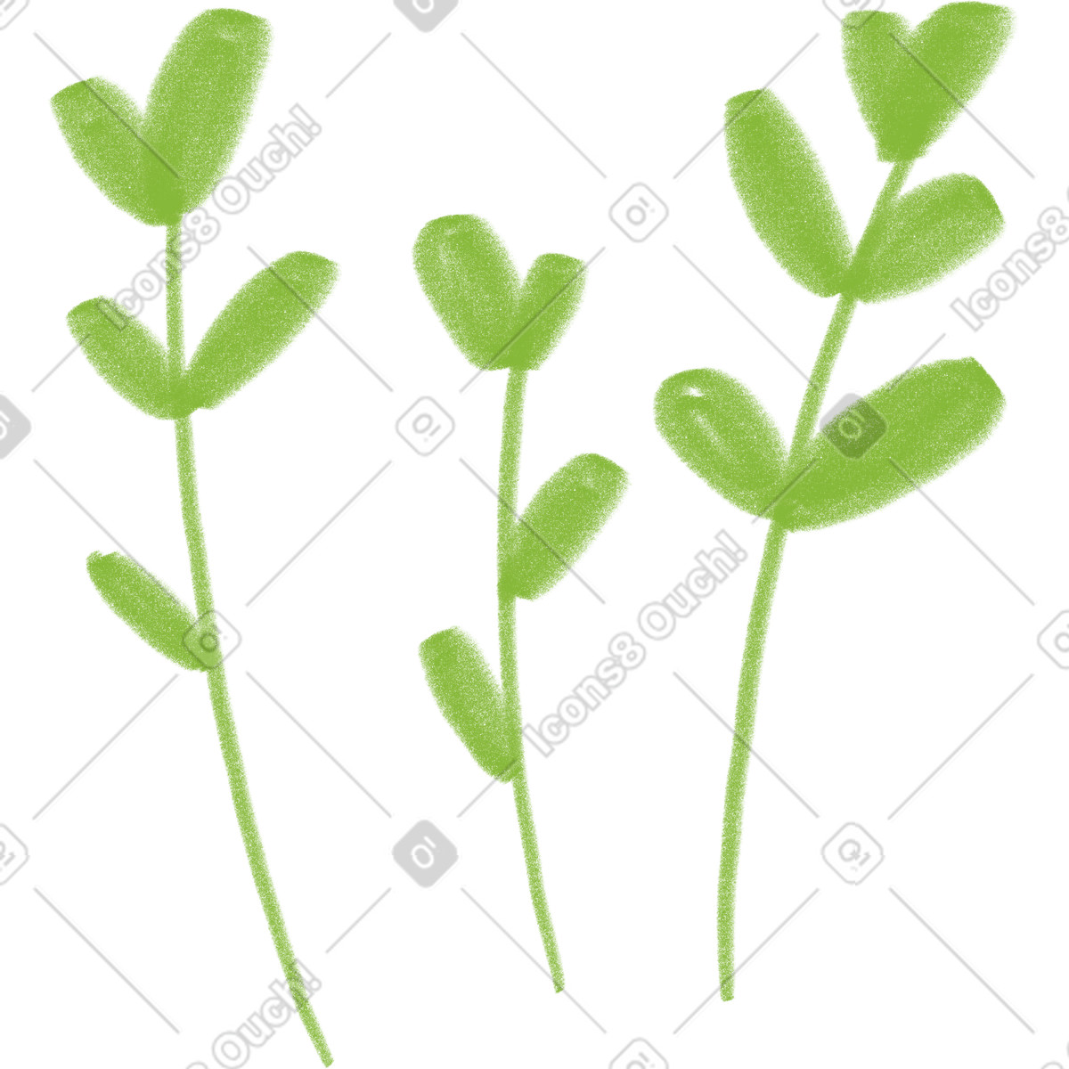 下载 Doodle 风格的 Green grass 插画，支持 PNG、SVG 格式