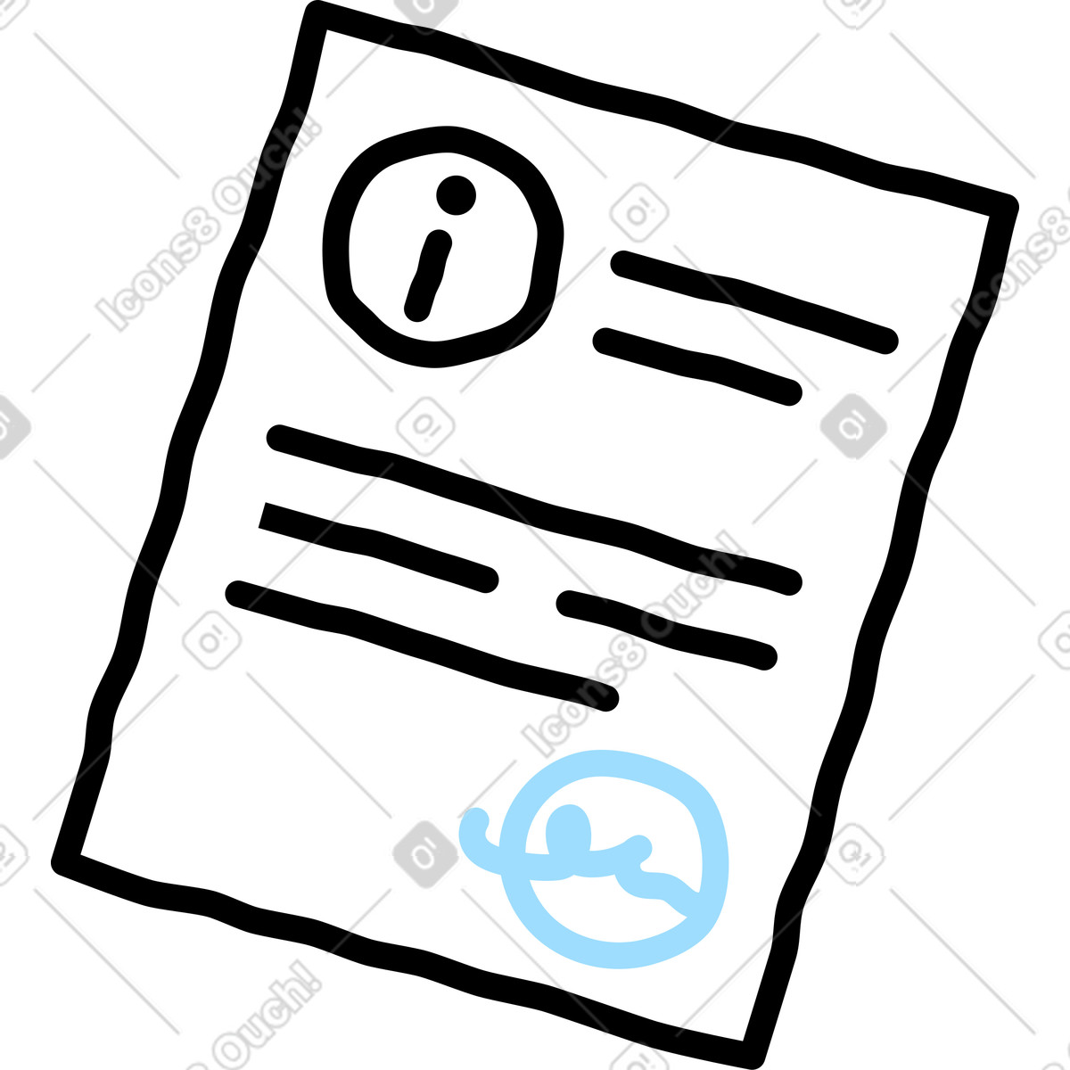 Documento informativo illustrazione in stile Notes scarica in PNG, SVG