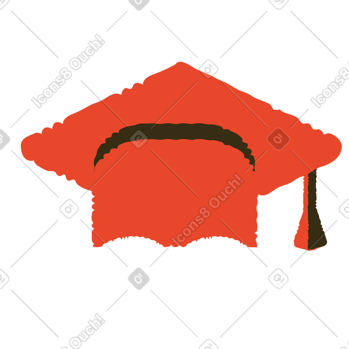 Ilustración Gorro de graduación en estilo Bermuda a descargar en PNG y SVG