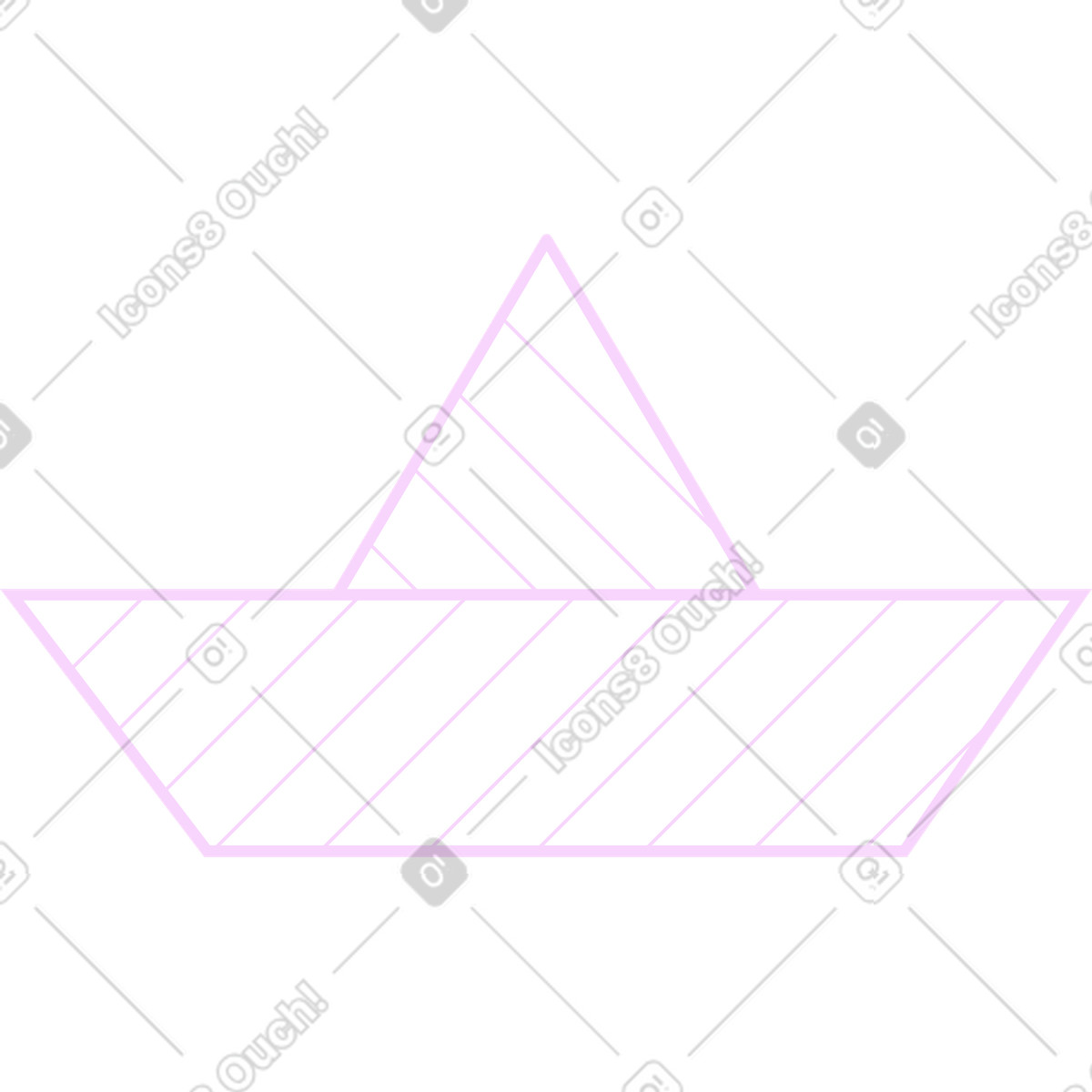 Marginalia スタイルの 紙の船 のイラストをPNG、SVG形式でダウンロード