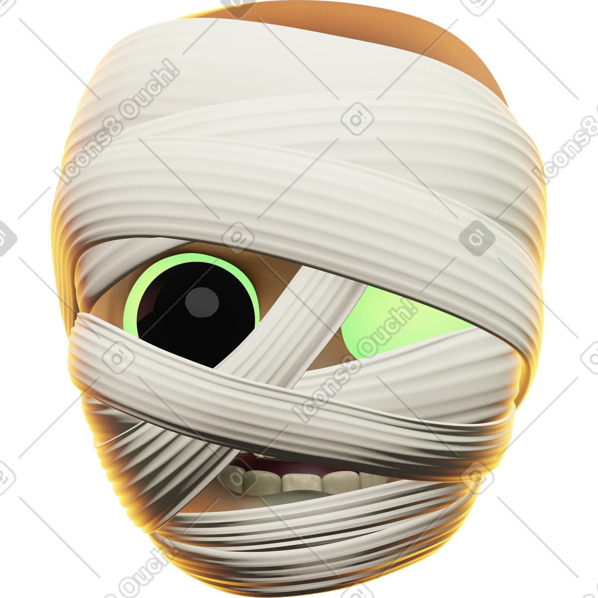 Mummy icon illustration in 3D Holidays style download in PNG, SVG