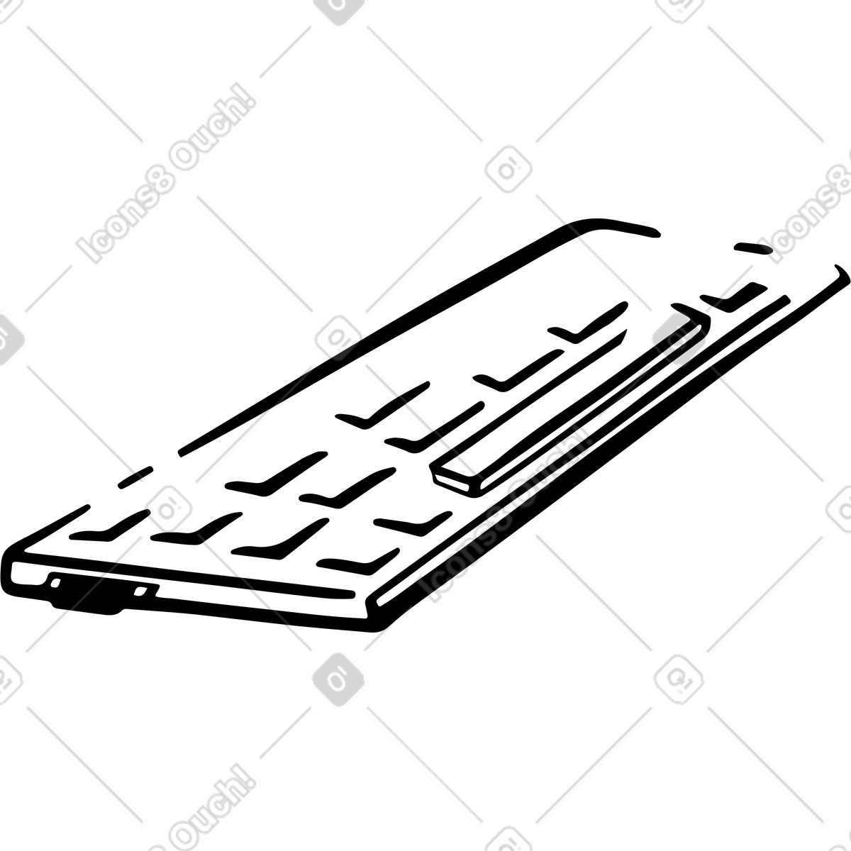 Keyboard illustration in Line style download in PNG, SVG