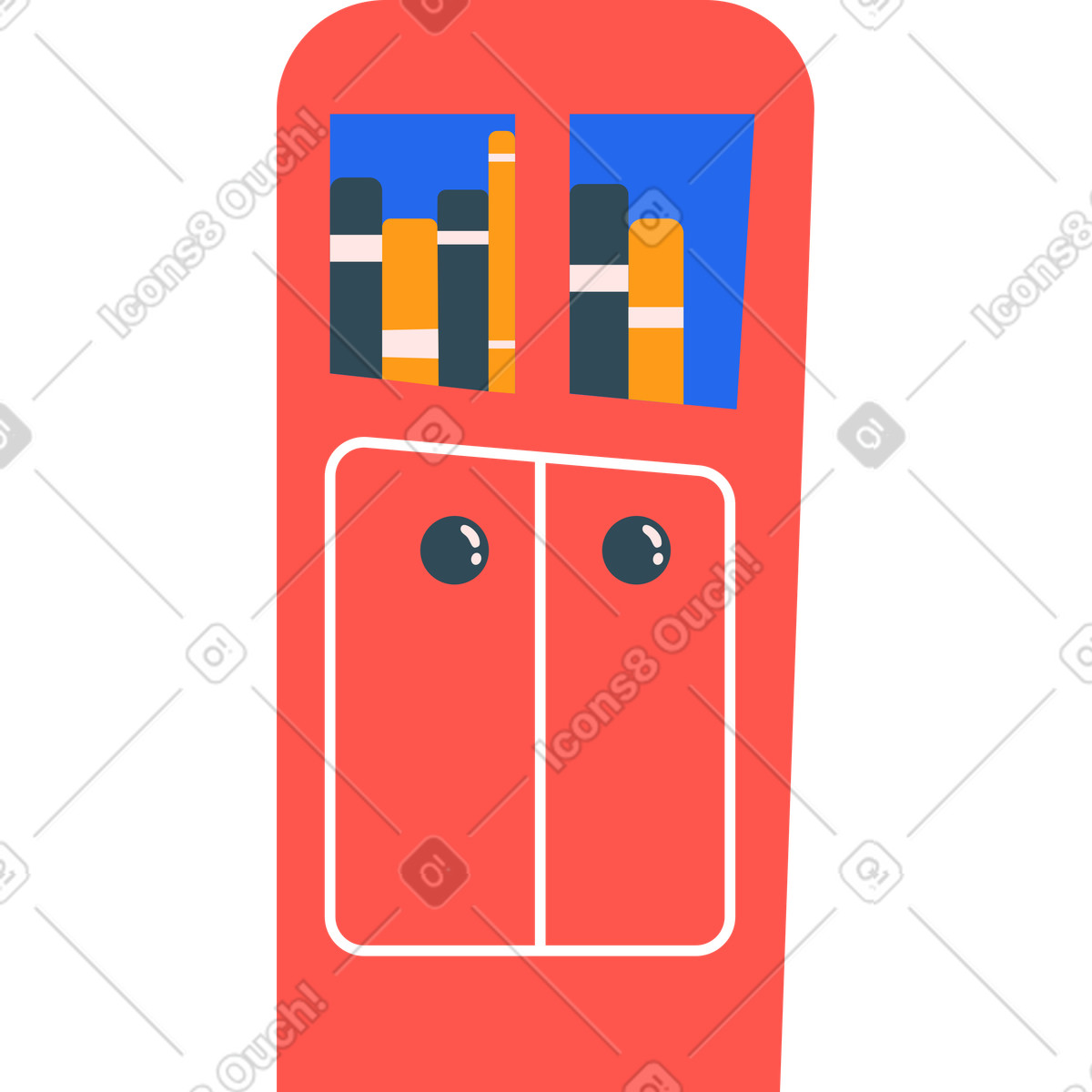Armadio della scuola illustrazione in stile Kingdom scarica in PNG, SVG
