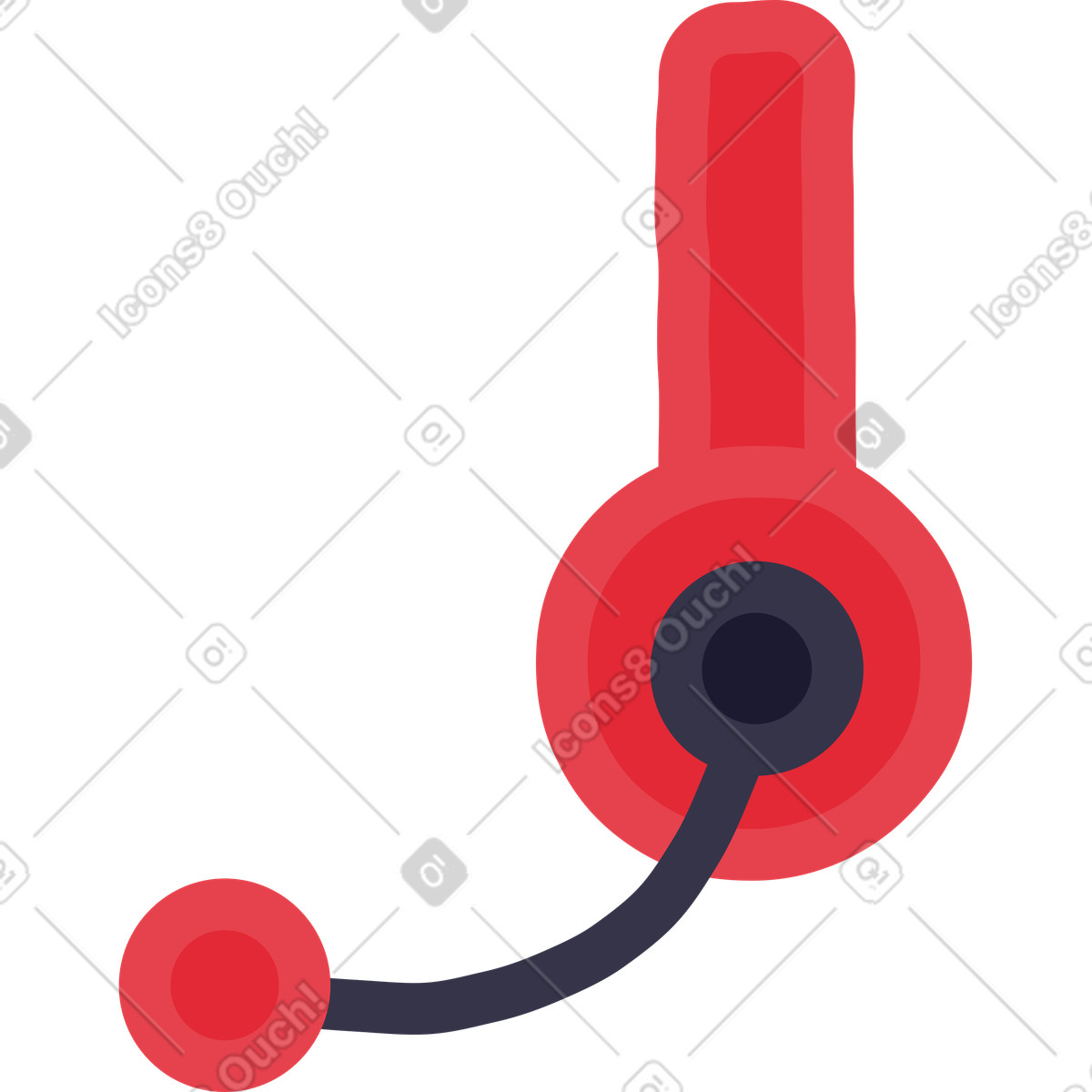 Ilustração de Suporte fones ouvido em no estilo Stripy para baixar em PNG, SVG