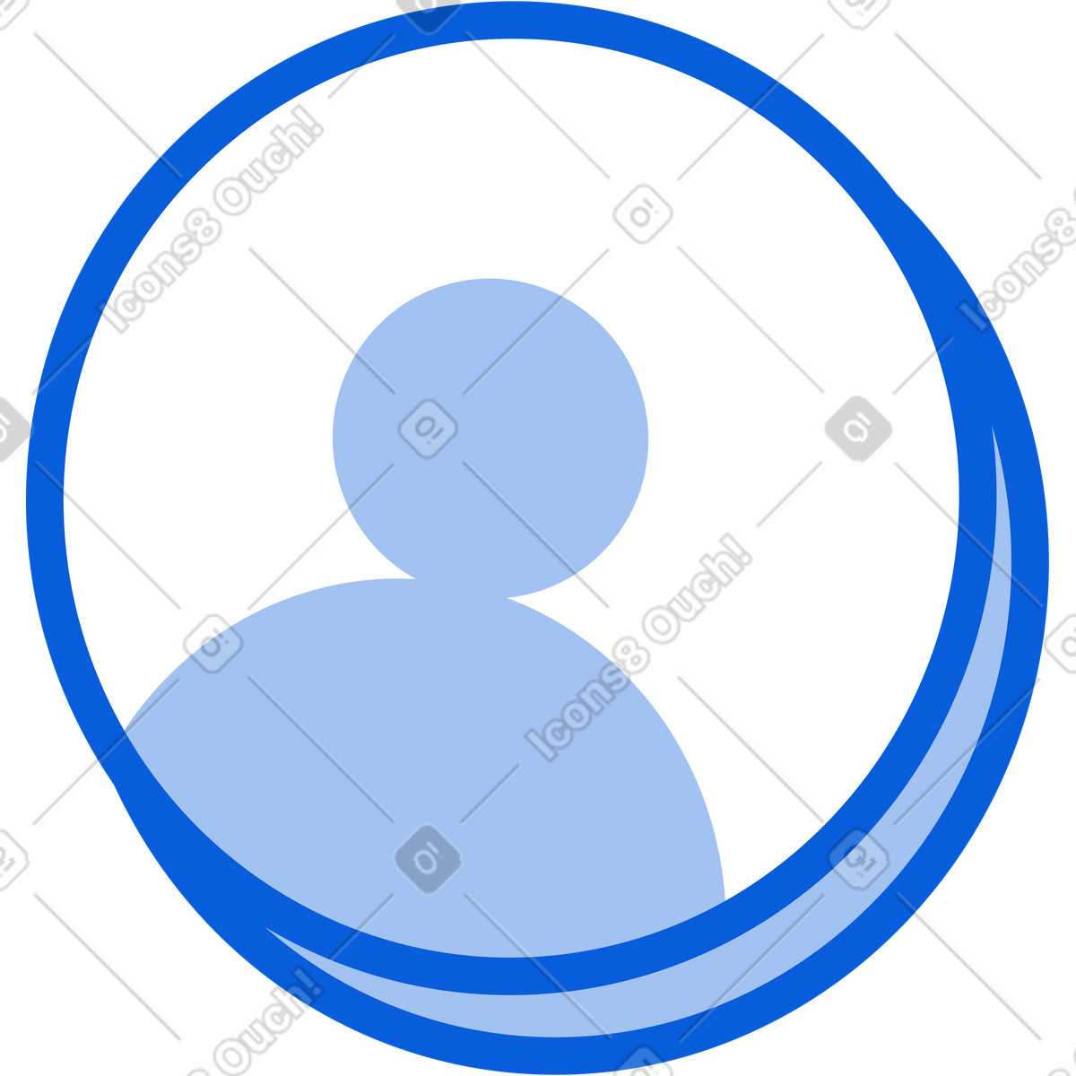 Illustration Icone avec une personne dans le style Handy Line à télécharger aux formats PNG, SVG