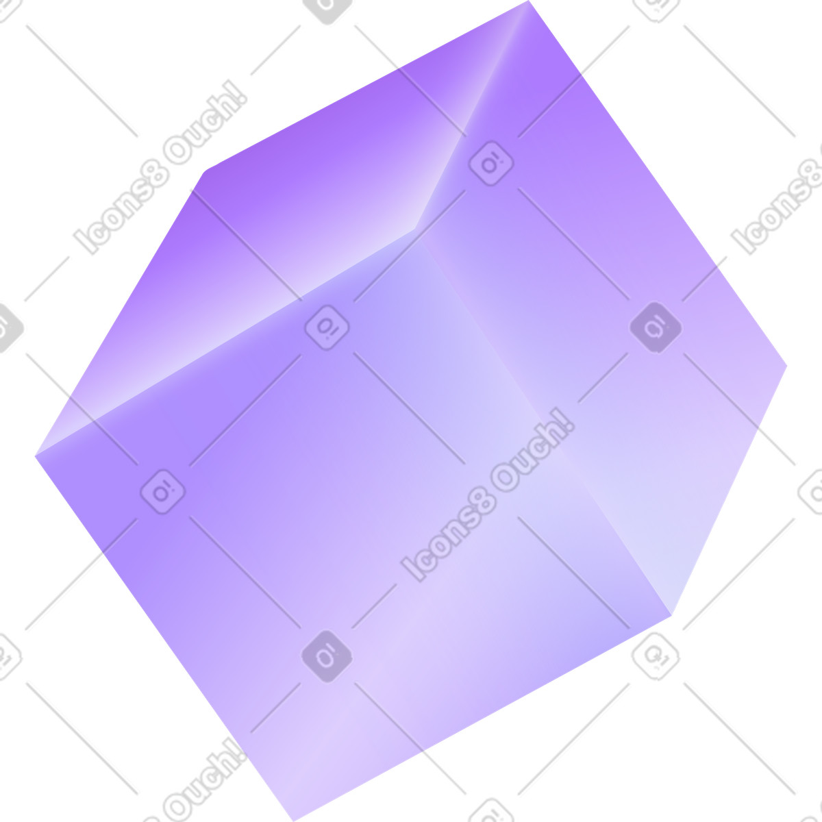 Illustration Cube dans le style Hi-tech à télécharger aux formats PNG, SVG