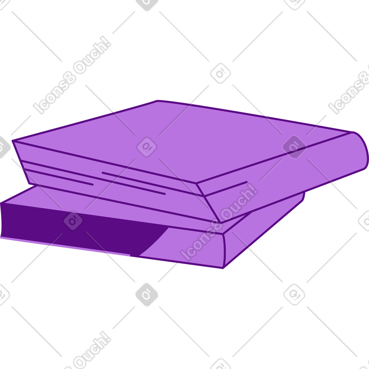Illustration of a stack of literature, showcasing books clipart in PNG, SVG