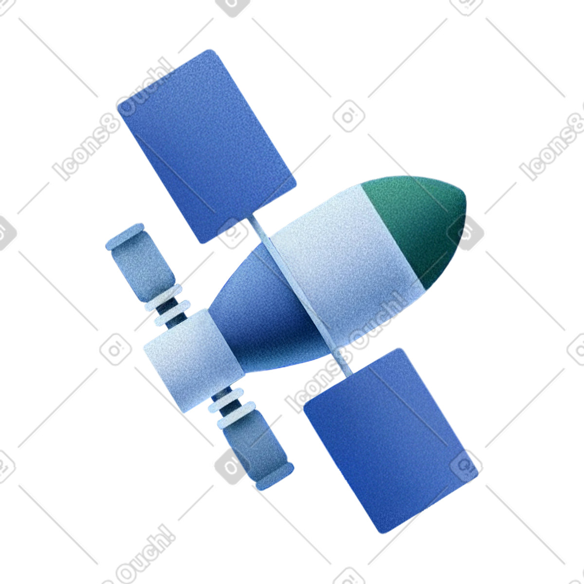 Illustration Satellite spatial dans le style Grainy à télécharger aux formats PNG, SVG