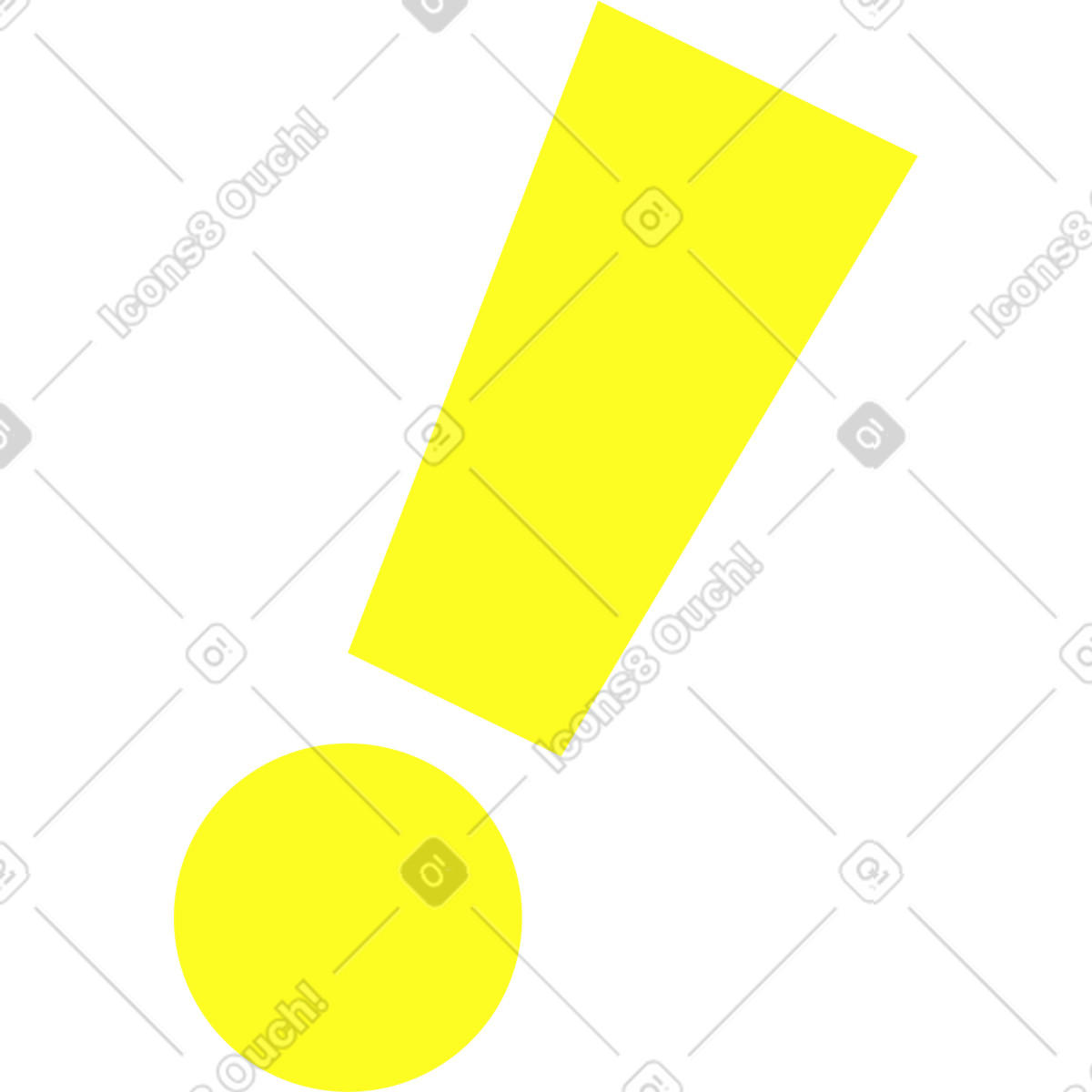Typography 스타일의 Yellow exclamation mark 일러스트레이션 PNG, SVG 다운로드