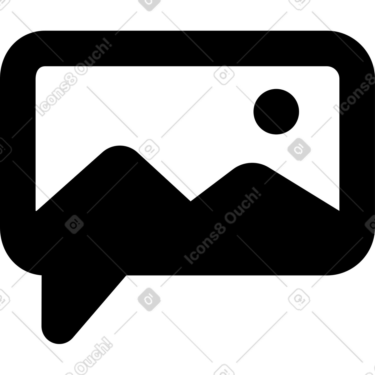 Ilustración El marco es un mensaje sobre la naturaleza en estilo Transistor a descargar en PNG y SVG