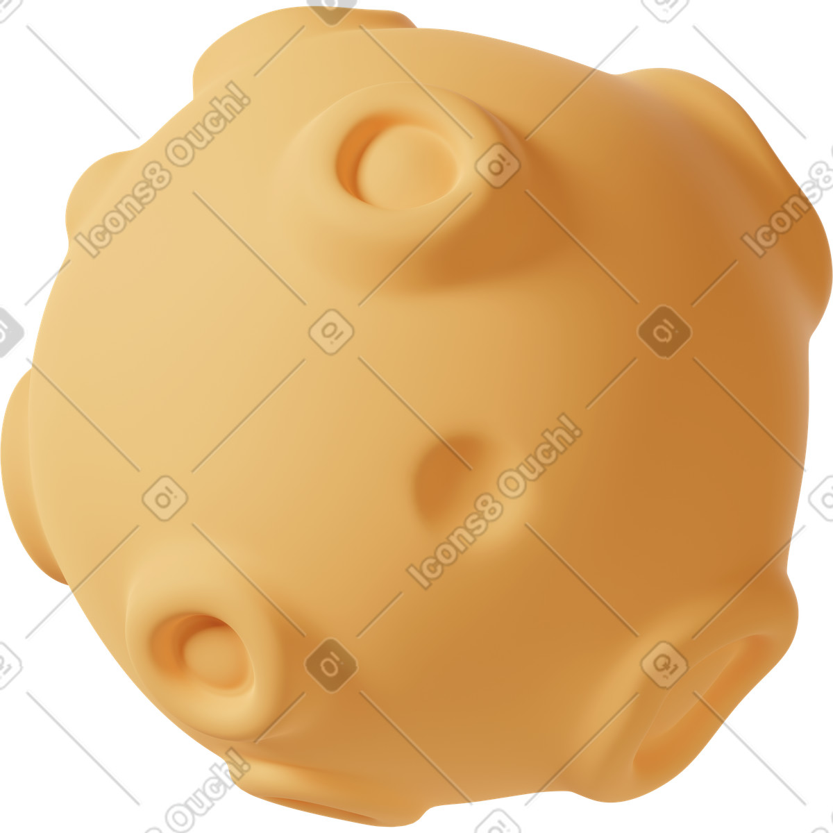 Ilustração de Planet yellow em no estilo 3D Casual life para baixar em PNG, SVG