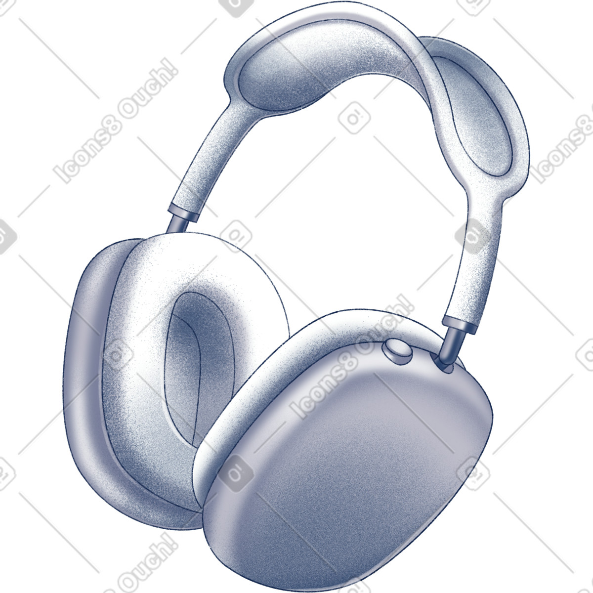 Wireless headphones illustration in Haze style download in PNG, SVG