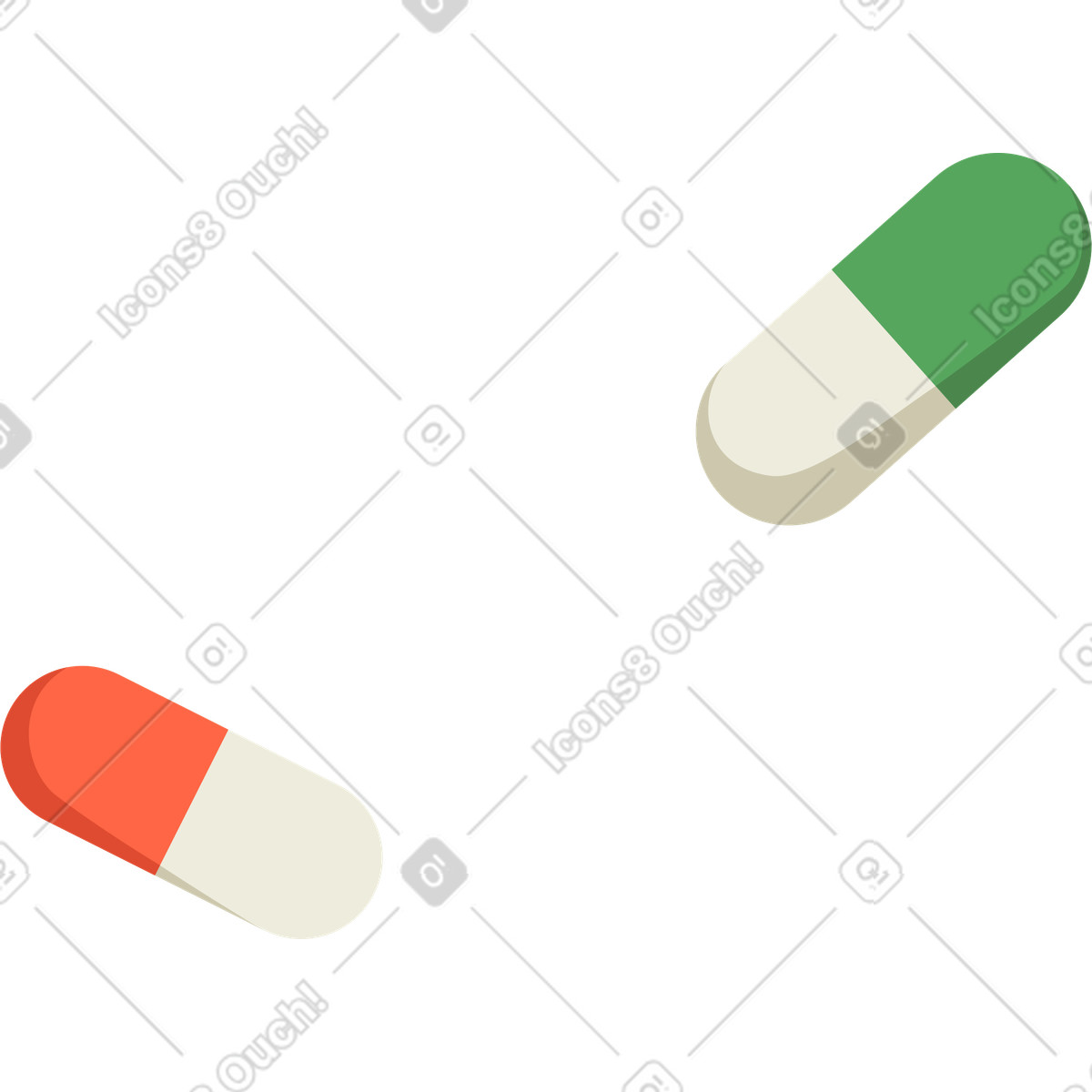 Ilustración Pastillas medicas en estilo Social a descargar en PNG y SVG