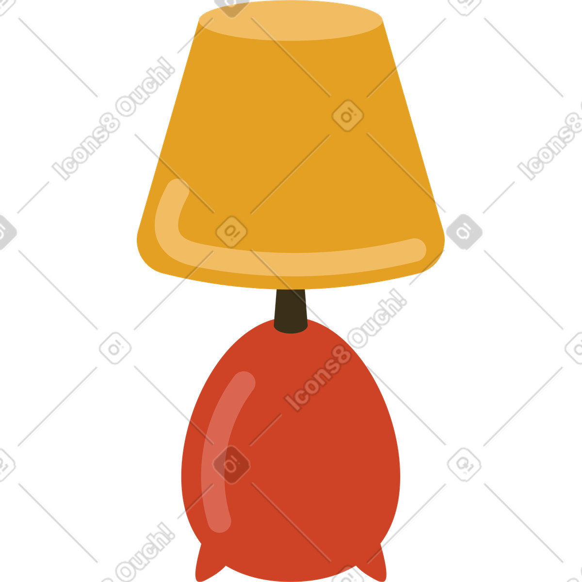 Lamp illustration in Arabica style download in PNG, SVG