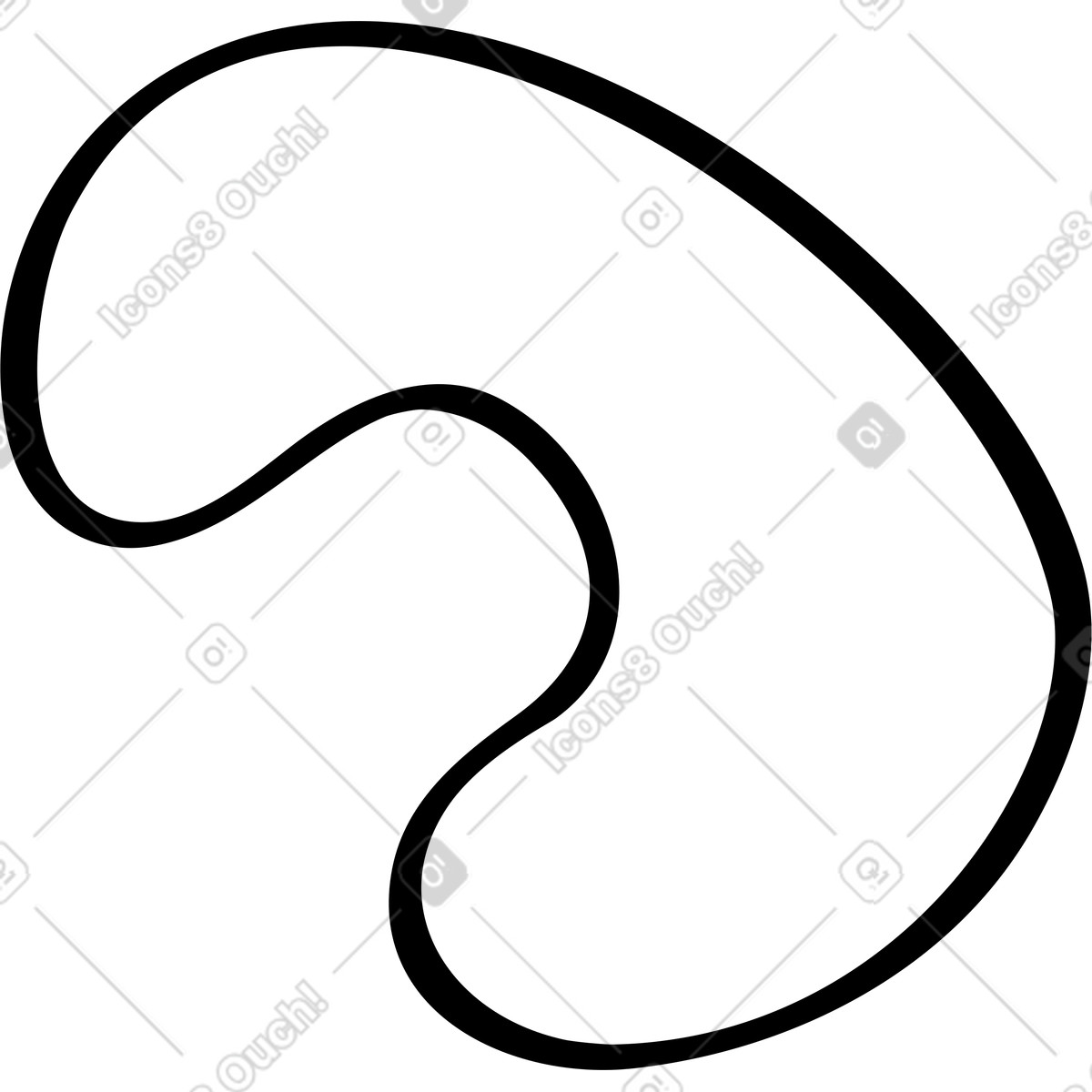 Schwarzer fleck-Illustration im Twirl-Stil als Download in PNG, SVG