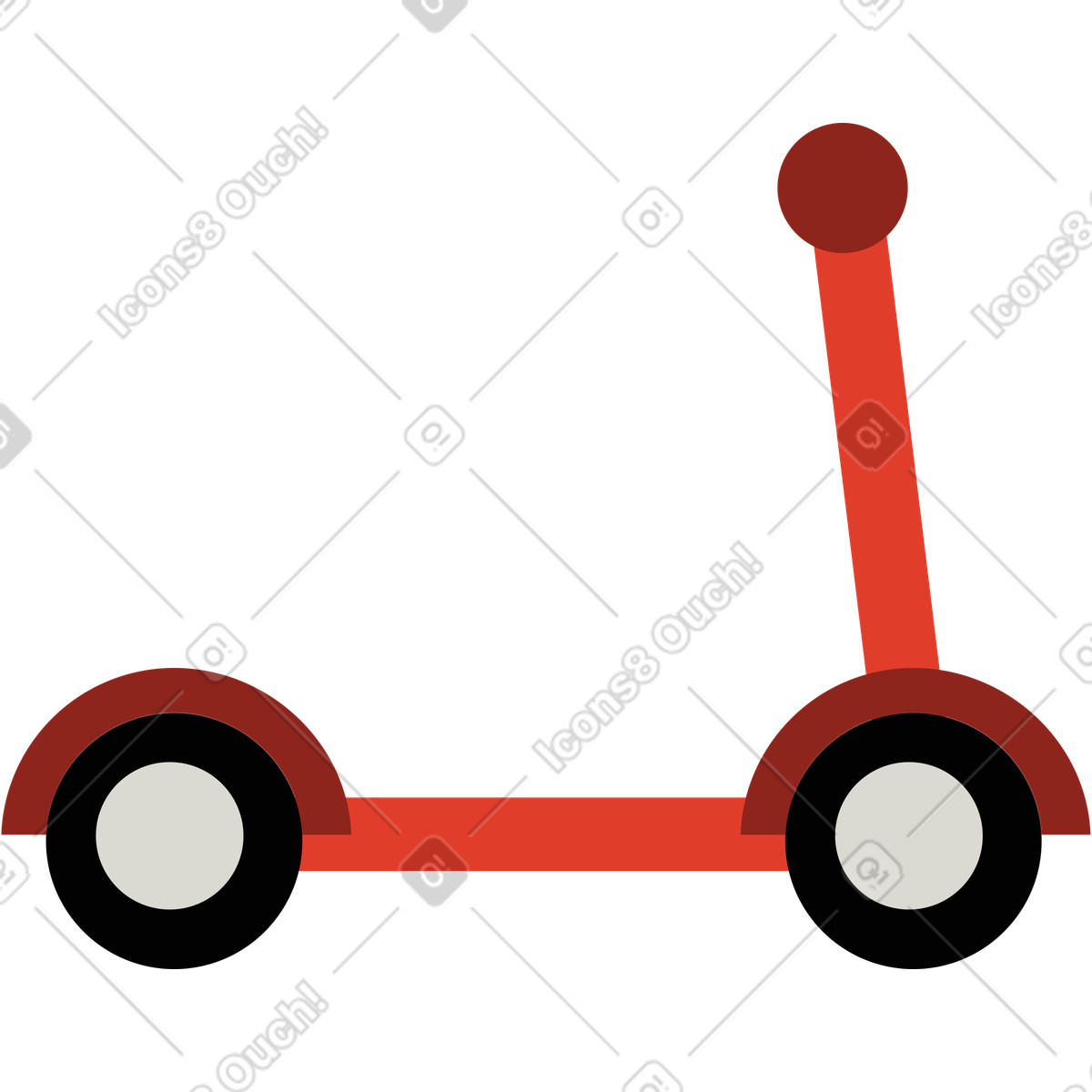 下载 Burgundy 风格的 摩托车 插画，支持 PNG、SVG 格式