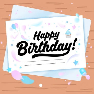 A homemade birthday card with hand-drawn decorations and a sweet message