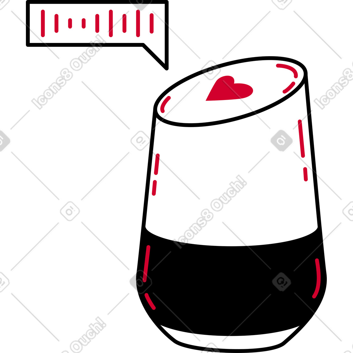 下载 Ruby 风格的 智能音箱 插画，支持 PNG、SVG 格式