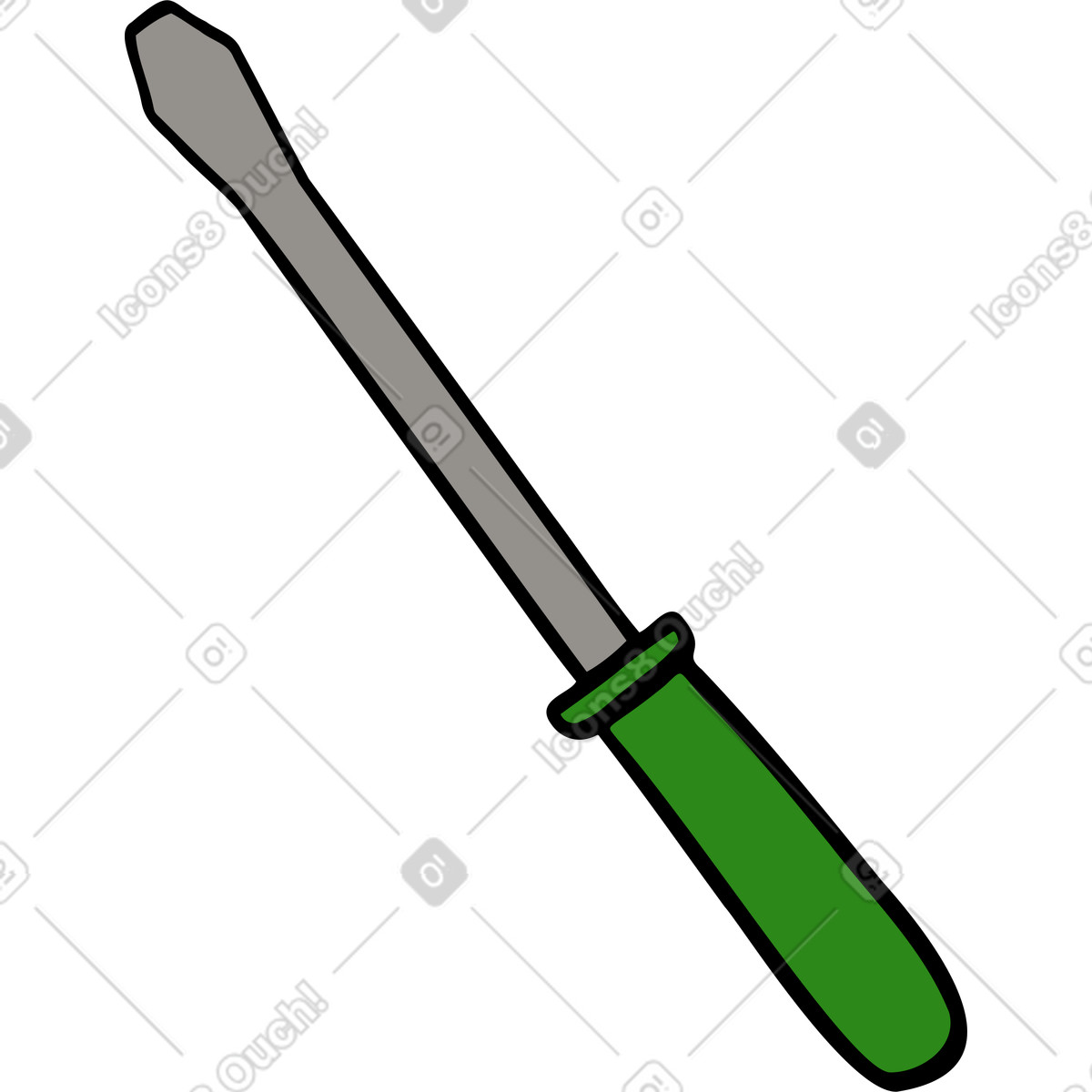 Screwdriver illustration in PNG, SVG