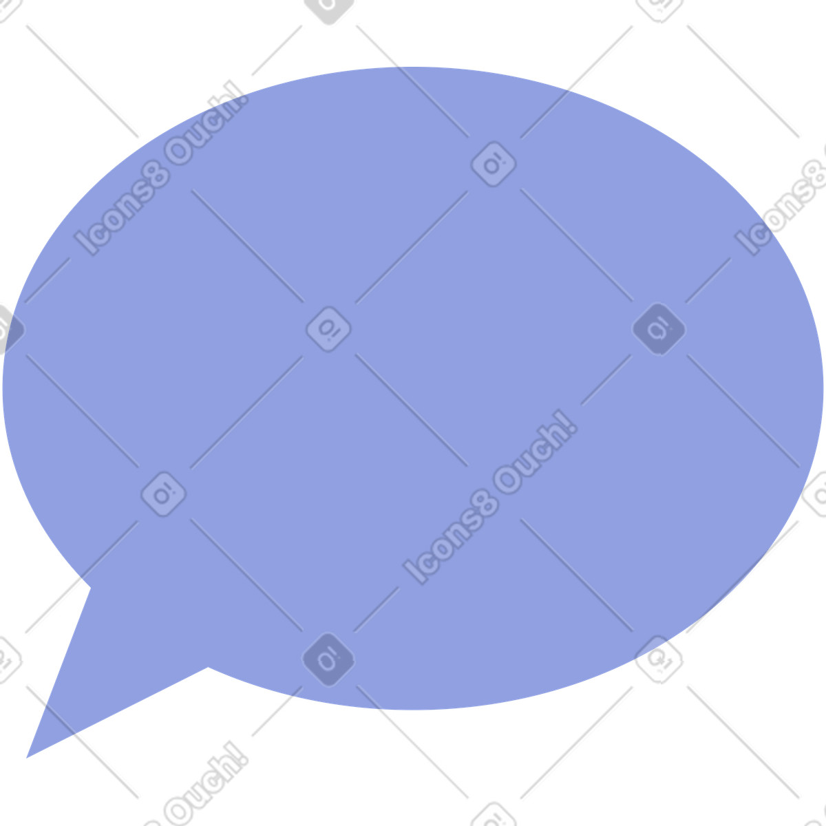 Blaue sprechblase-Illustration im Juicy-Stil als Download in PNG, SVG