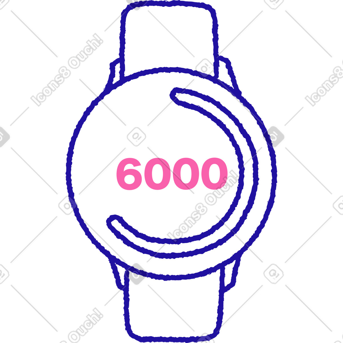 Smart watch illustration in Whimsy style download in PNG, SVG