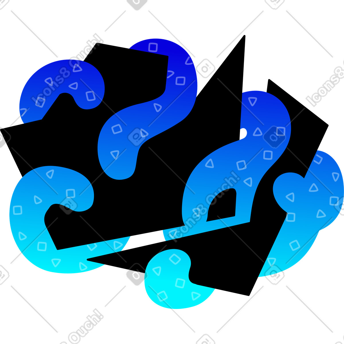 Ilustración Fondo abstracto azul en estilo Rocky a descargar en PNG y SVG